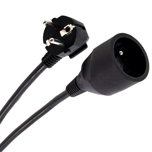 Plugger Rallonge électrique 5 m Noir