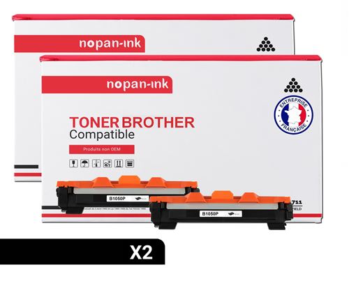 TONERMEDIA - x2 Toners BROTHER TN-1050 compatibles
