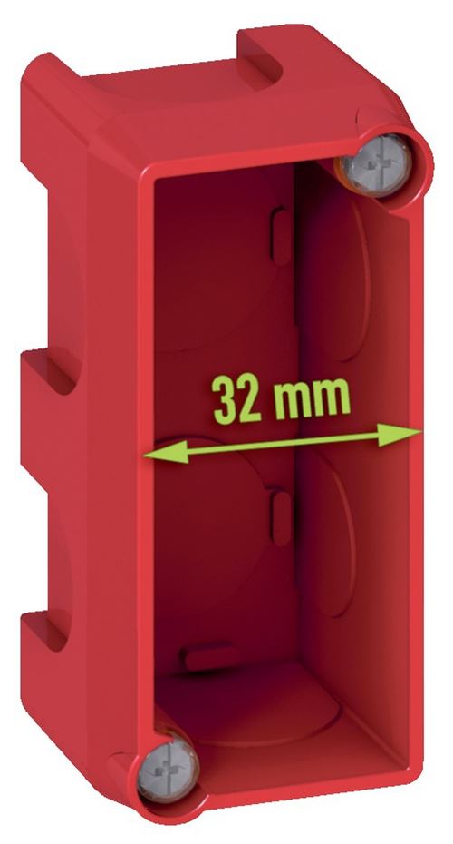LEGRAND - Boîte d'encastrement BATIBOX - Maçonnerie - 1 module - P 40mm - Rouge - Image 3