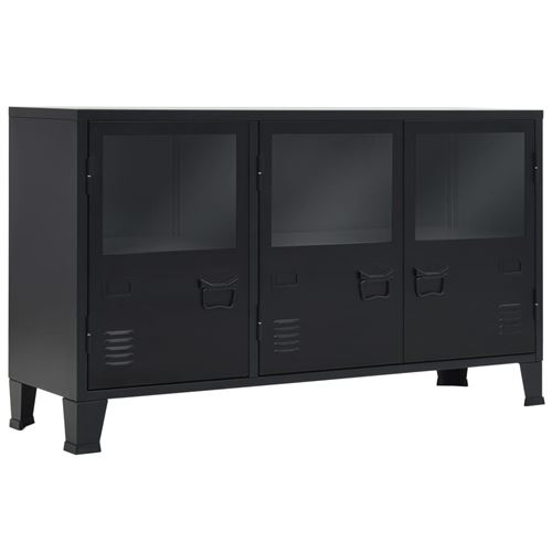 Chunhe Buffet Métal de style industriel 120 x 35 x 70 cm Noir AB245959