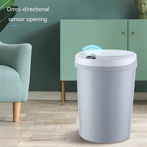 Poubelle Insma intelligente 12L avec capteur automatique et commande tactile chargeur USB