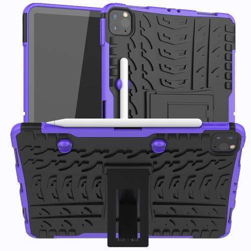 Coque en TPU hybride antidérapant avec béquille violet pour votre Apple iPad Pro 11 pouces (2020)