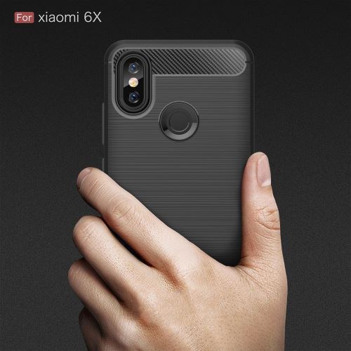 Xiaomi Mi 6X Carbone Noir Coque Housse Etui En Silicone Gel Souple hfs-house®