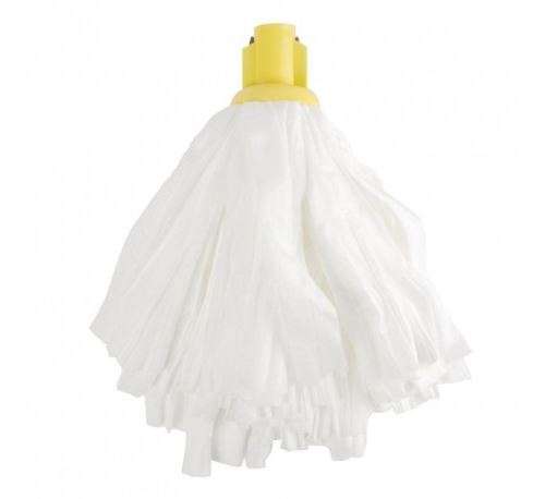 Grand mop traditionnel fibres blanches Jantex support jaune -