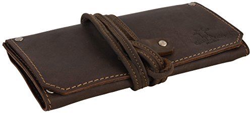 Gusti Cuir studio - Blague à tabac Godwin Pochette à tabac étui à tabac vintage unisexe en cuir de buffle Marron foncé 2T4-22-6