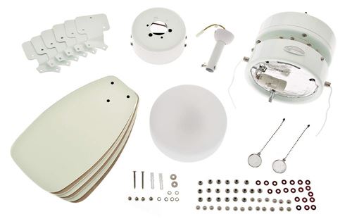 Westinghouse 7242440 Flora Royale Ventilateur de plafond E27 Acier blanc