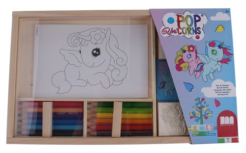 Multiprint licornes de poupée jeu de couleurs 19-pièces