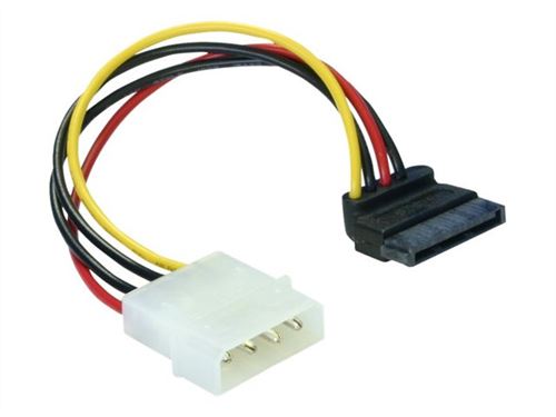 Delock - Câble D'alimentation - Alimentation Sata (M) Pour Alimentation Interne 4 Plots (M) - 10 Cm - Connecteur À 90 °