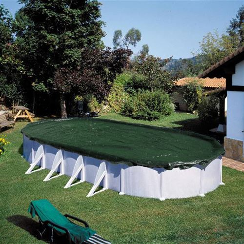 Summer Fun Couverture de piscine d'hiver Ovale 525 cm PVC Vert
