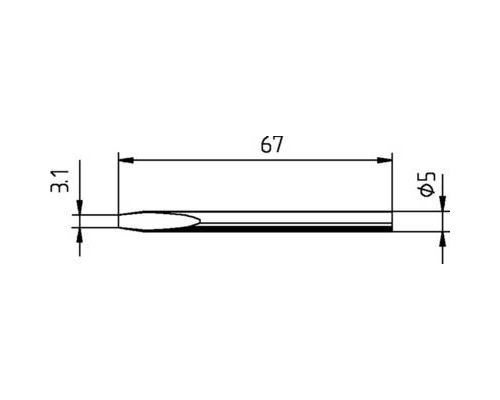Lötspitze-Ersadur meißelförmig, 3,1 mm 4000872421
