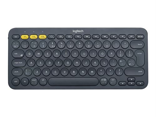 Logitech K380 Bluetooth QWERTY Spanish Grey - Claviers (Mini, Wireless, Bluetooth, QWERTY, Grey)