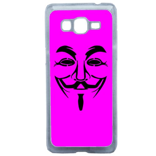 Coque Anonymous Rose Compatible Samsung Grand Prime Transparent
