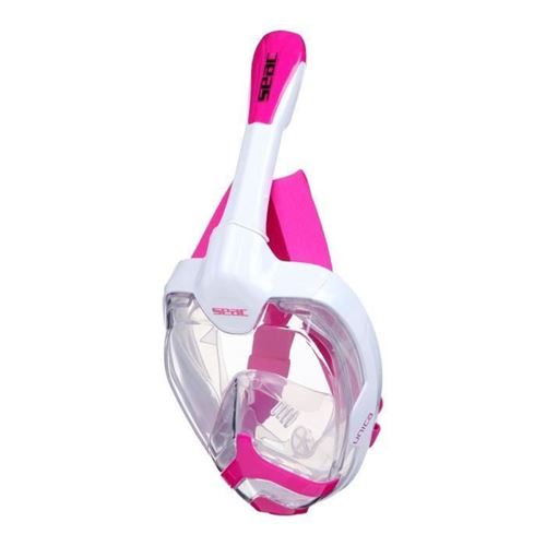 SEAC Masque de plongée intégral Unica - Taille S/M - Blanc et rose