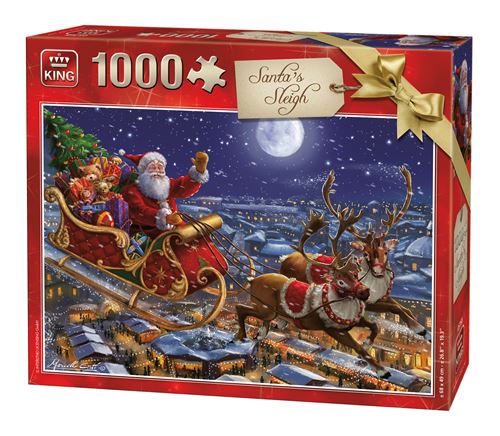 King Puzzle traîneau du Père Noël 1000 pièces