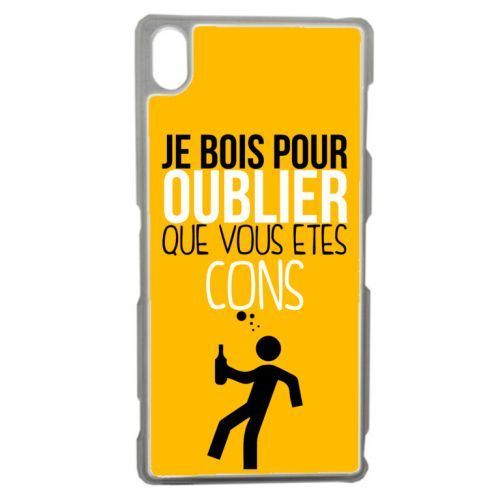 Coque transparente sony z3 je bois pour oublier que vous etes con 5