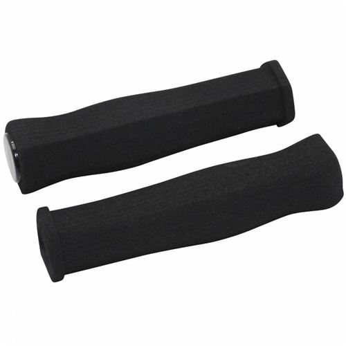 Poignee city import mousse hexagonal noir l125mm (paire)