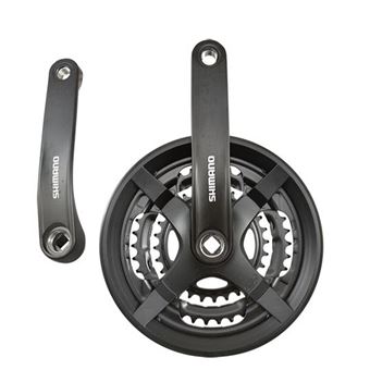 Pédalier vélo VTT 170 mm (42-34-24) axe carré - Équipement vélo