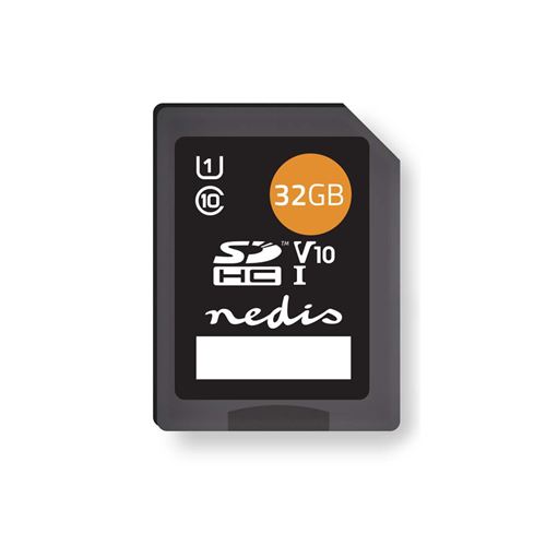 Nedis MSDC32100BK - Carte mémoire flash - 32 Go - UHS Class 1 / Class10 - SDHC UHS-I - noir