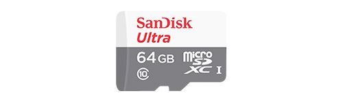 SanDisk Ultra - Carte mémoire flash (adaptateur microSDXC vers SD inclus(e)) - 64 Go - UHS Class 1 / Class10 - microSDXC UHS-I