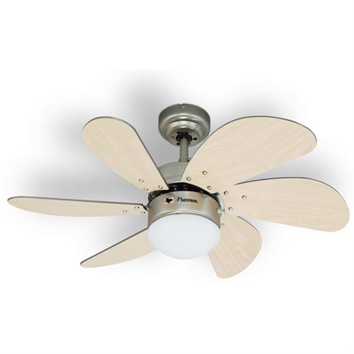 Bestron Plafondventilator 76 cm 60 W esdoorn/wit DC30T
