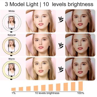 Anneau Lumineux LED Stabilisé Pour Smartphone - Support Selfie Et éclairage Pour Vidéo, Maquillage