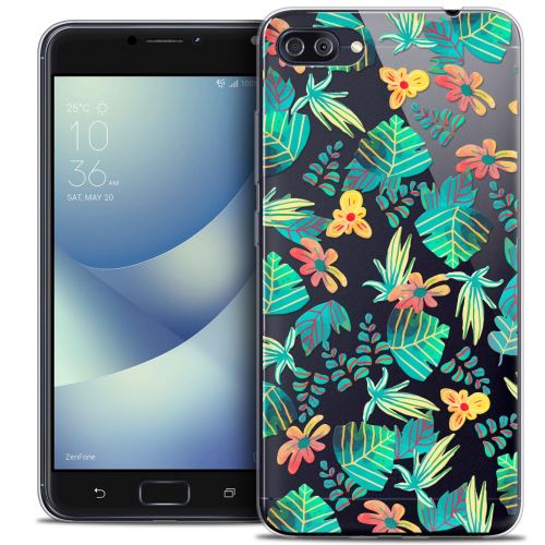 Coque Asus Zenfone 4 MAX PLUS / Pro ZC554KL (5.5 ) CASEINK Housse Etui [Crystal Gel HD Collection Spring Design Tropical - Souple - Ultra Fin - Imprimé en France]