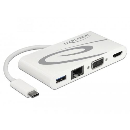 DeLOCK 87731, USB 3.0 (3.1 Gen 1) Type-C, HDMI,RJ-45,USB 3.0 (3.1 Gen 1) Type-A,USB 3.0 (3.