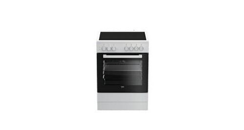 Beko Cuisinière > 60 X 60 X 85 Cm 4 Vitrocéramiques Multifonction - Chaleur Brassée Litrage (L) : 72 Blanc