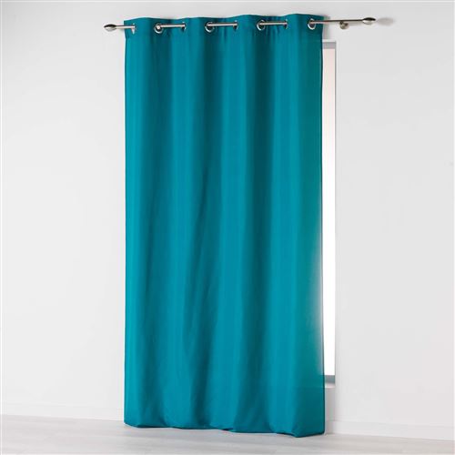 Rideau a oeillets 140 x 280 cm microfibre unie absolu Bleu