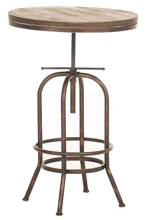 Table de bar Brighton en bois Ø 60 cm , Bronze