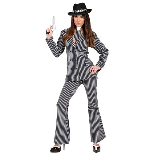 D&eacute;guisement Gangster Ann&eacute;es 20 Costume Ray&eacute; Femme