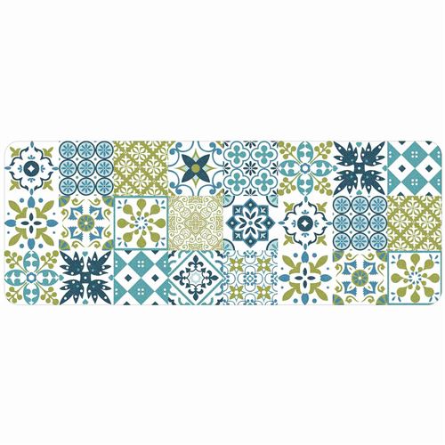 Tapis deco rectangle 45 x 120 cm mousse imprimee salou Vert