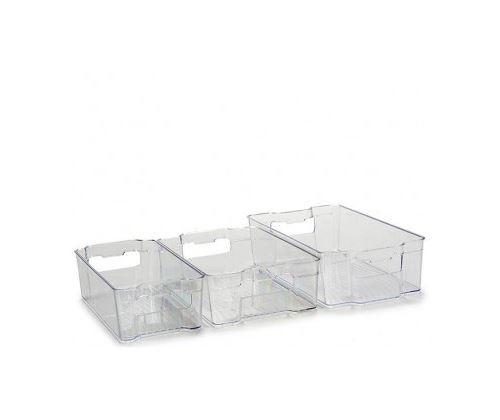 Set de 3 Boîtes de Rangement Transparentes pour Réfrigérateur