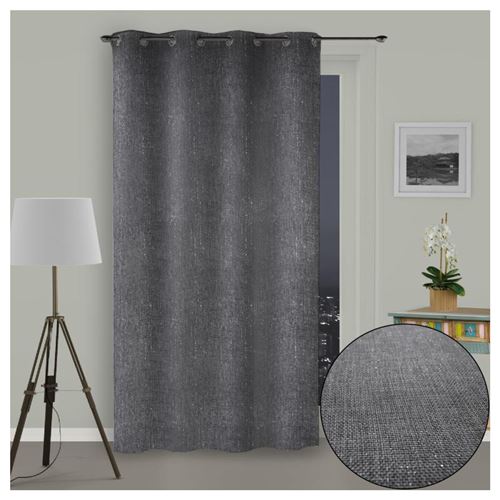 SUCRE DOCRE Rideau a oeillets BELLA 140x250 cm - Gris
