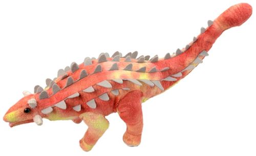 Peluche dinosaure ankylosaurus 35 cm - animaux prehistoriques dino ankylosaure - doudou enfant