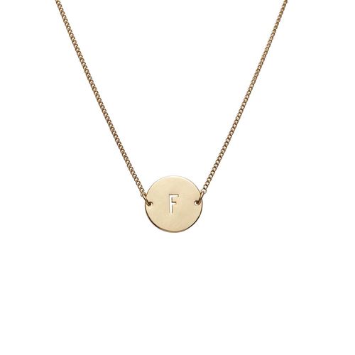 Collier dore initiale F Draeger la carterie Multicolore