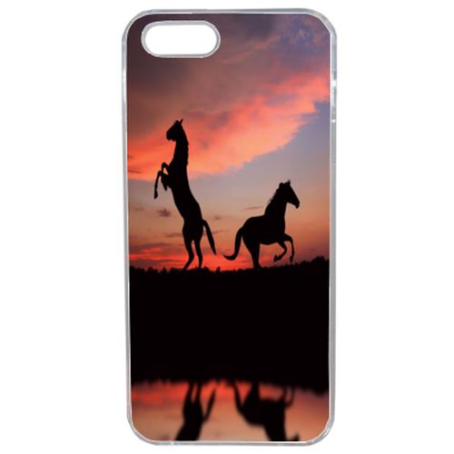 Coque Chevaux Coucher De Soleil Compatible Iphone 5s Transparent