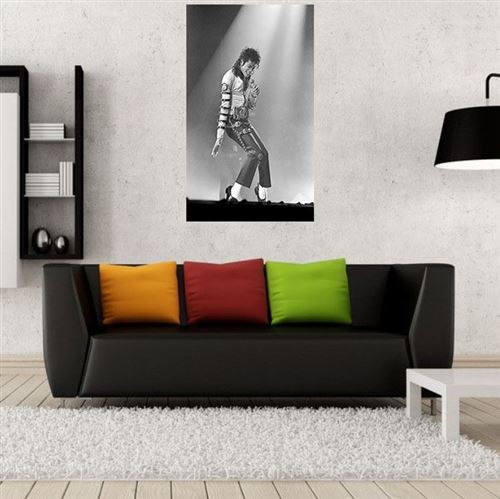 Fabulous Poster Michael jackson photo concert noir et blanc 42cm