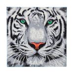 Kit tableau diamant 30x30cm- tigre des neiges