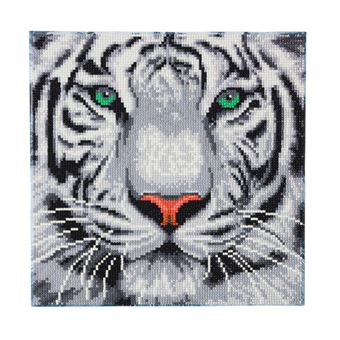 Kit tableau diamant 30x30cm- tigre des neiges
