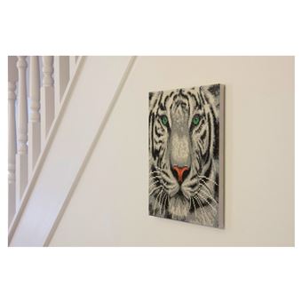 Kit tableau diamant 30x30cm- tigre des neiges