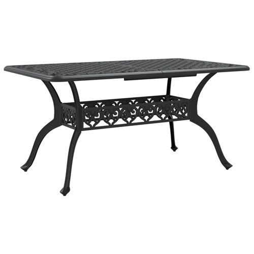 Non Communiqué Noir Table De Jardin Vidaxl Aluminium Coulé 150X90x72cm Extérieur 4002804
