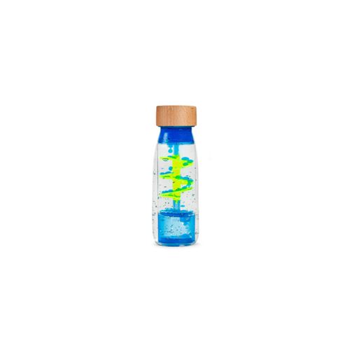 Bouteille sensorielle bleu spirale