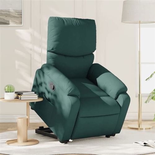 Non Communiqué Vert Vidaxl Fauteuil De Relaxation Inclinable Tissu Foncé