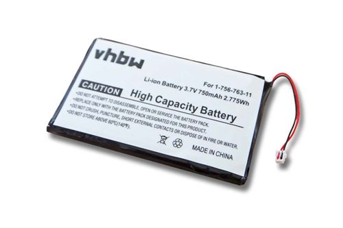 vhbw Batterie compatible avec Sony NWZ-S615F, NWZ-S616, NWZ-S616F, NWZ-S618 lecteur de musique MP3 (750mAh, 3,7V, Li-polymère)