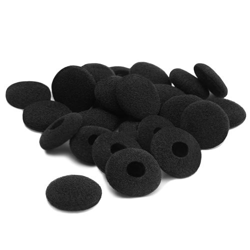 Non Communiqué Noir 24 X Remplacement Mousse Coussinets D'oreille Pour Casque & Écouteurs - 15-18Mm