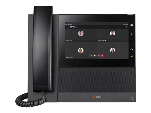 Poly CCX 600 for Microsoft Teams - Téléphone VoIP avec ID d'appelant/appel en instance - SIP, RTCP, RTP - 24 lignes - noir