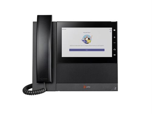 HP Poly CCX 600 - Pour Microsoft Teams - téléphone VoIP avec ID d'appelant/appel en instance - SIP, RTP, RTCP - 24 lignes - noir