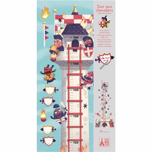 Djeco DD04040 - Stickers toise tour aux chevaliers