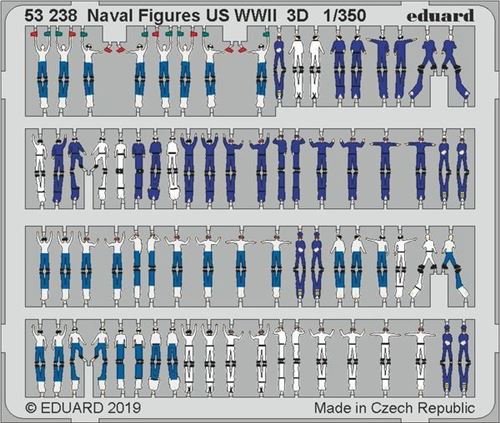 Naval Figures Us Wwii 3d - 1:350e - Eduard Accessories